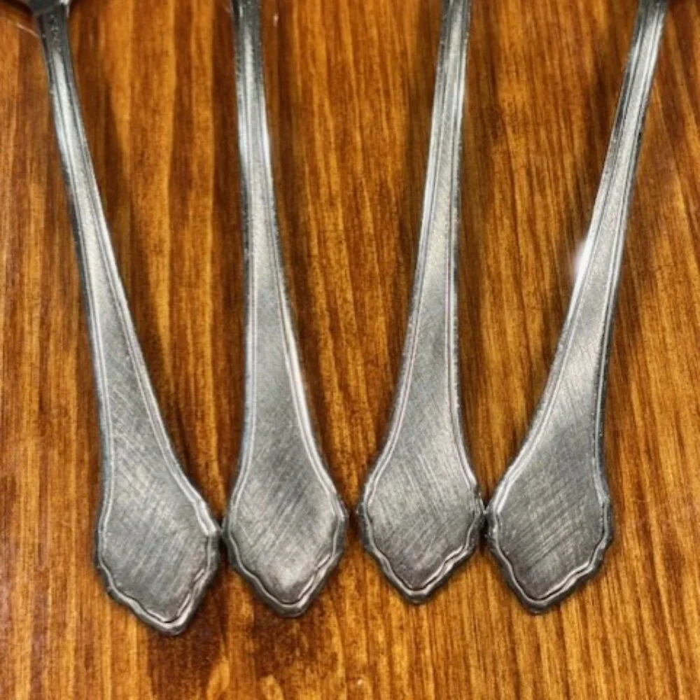 Oneida WM A Rogers Deluxe Tablespoons SUMMER MIST/AUTUMN GLOW Stainless Set Of 4